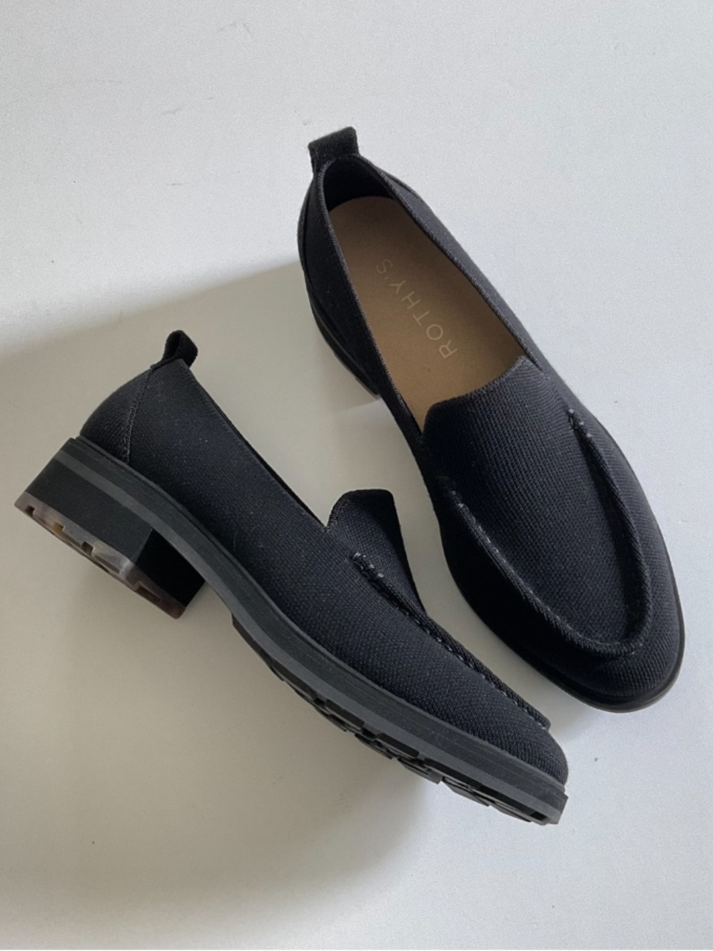 ROTHY’S The Lug Loafer in Onyx Black Size 9 NEW